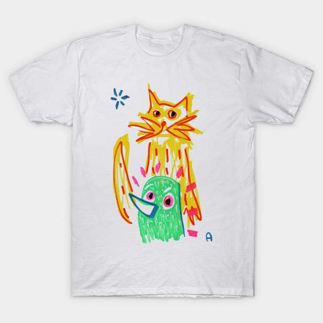 cat T-Shirt by Angel Rivas